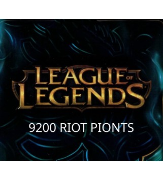 League of Legends 9200 RP Prepaid Card TURKEY Key 